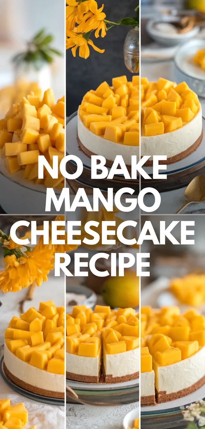 A photo of No Bake Mango Cheesecake Recipe