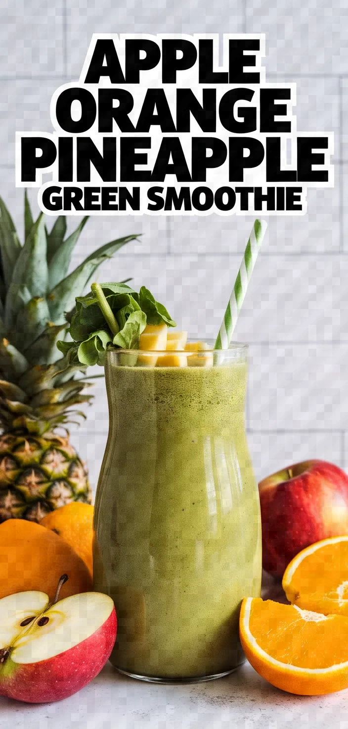 Apple Orange And Pineapple Green Smoothie Recipe