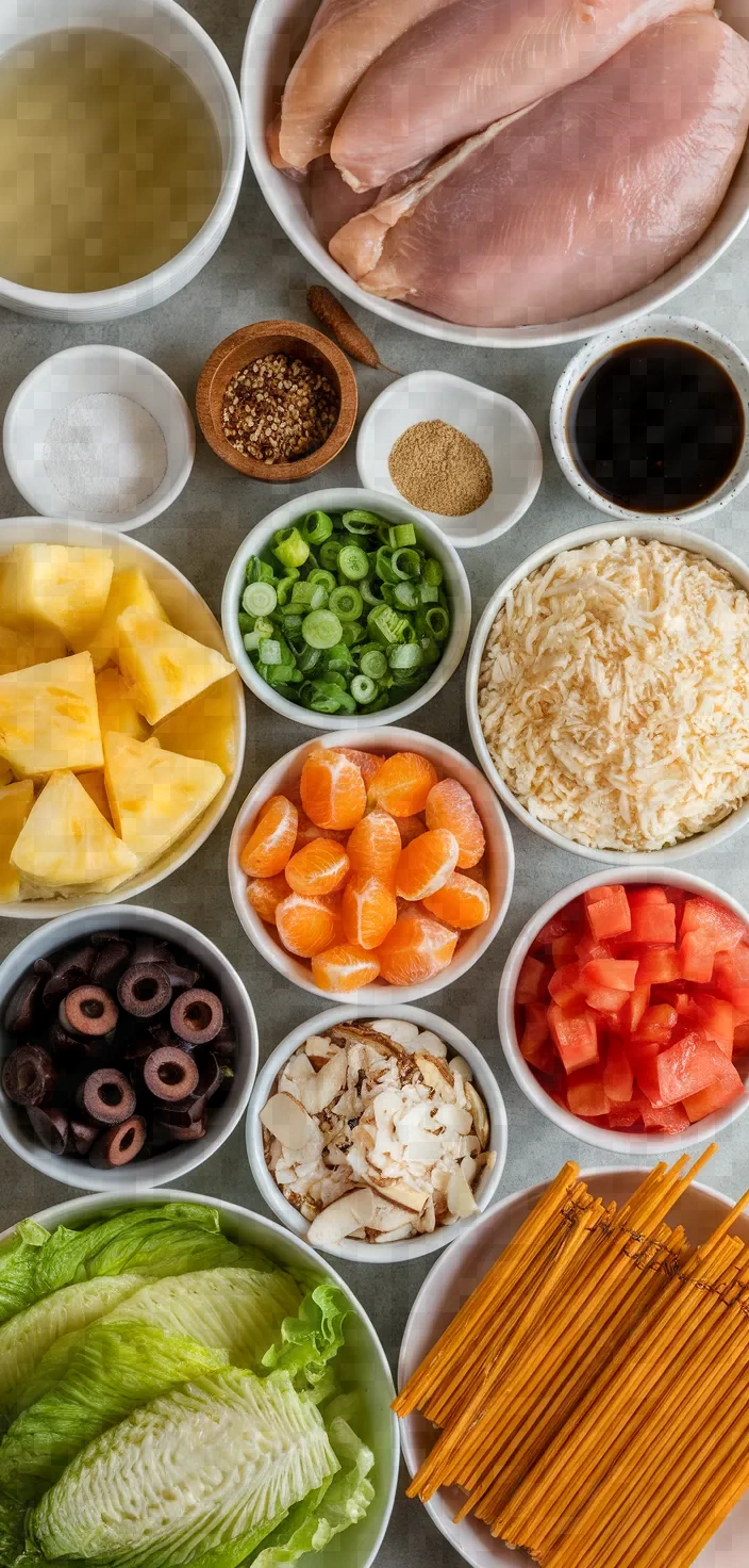 Ingredients photo for Best Slow Cooker Hawaiian Haystacks Recipe