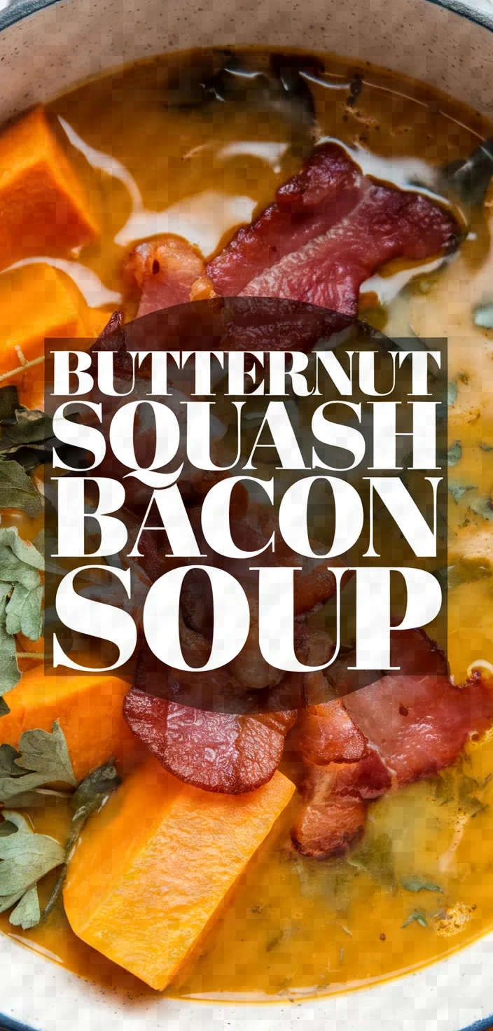 Photo of Butternut Squash Sweet Potato Bacon Soup Recipe