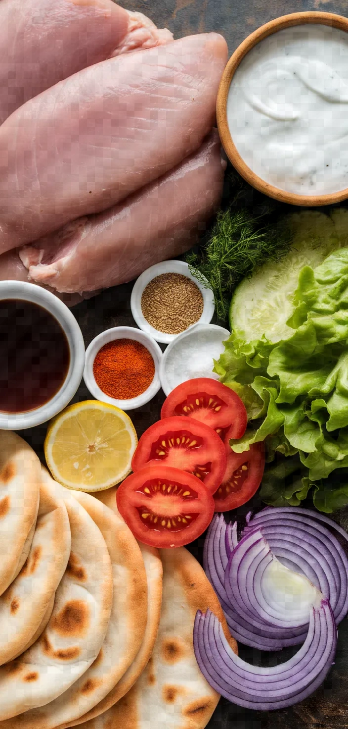 Ingredients photo for Chicken Gyro Tzatziki Sauce Recipe