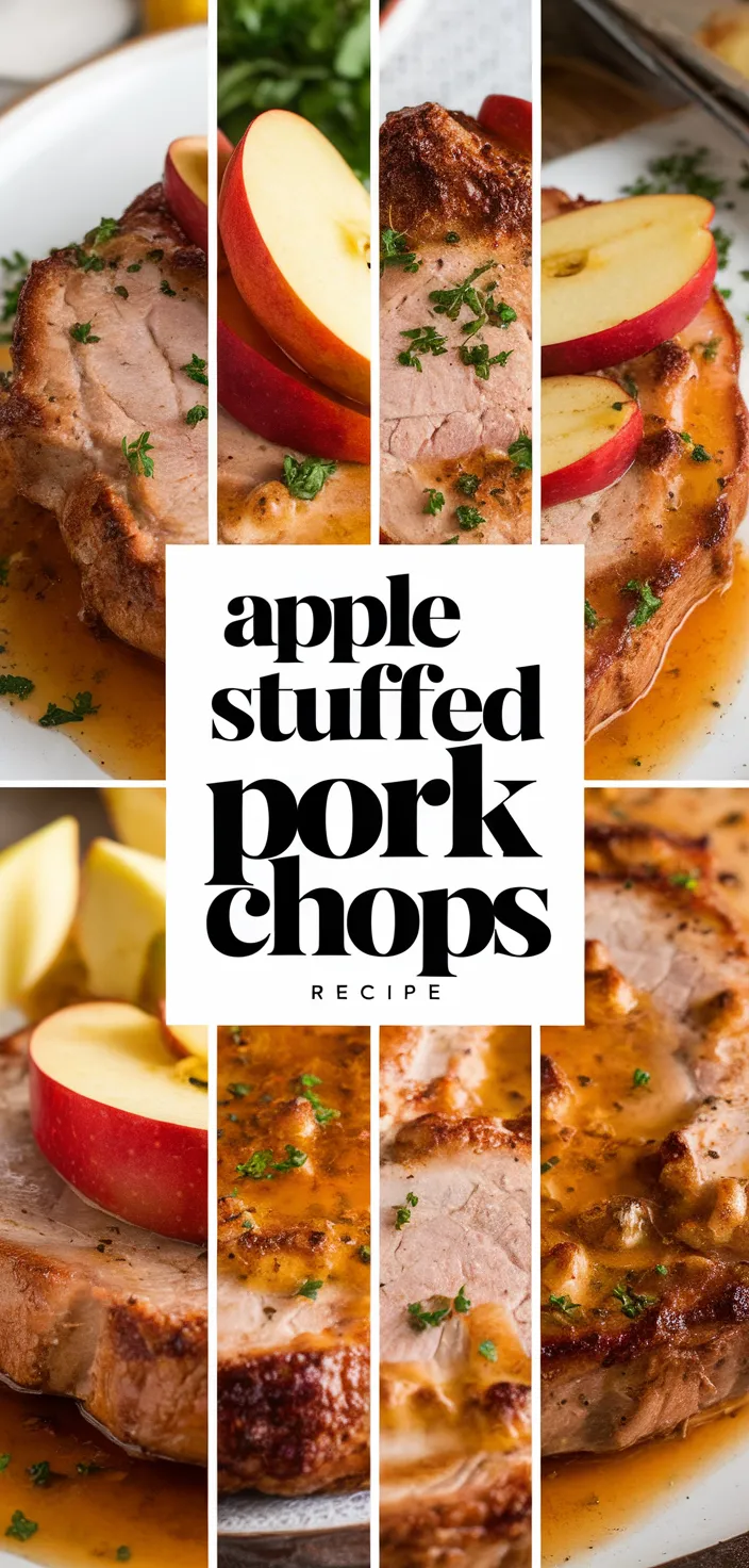 A photo of Apple Stuffed Pork Chops Recipe