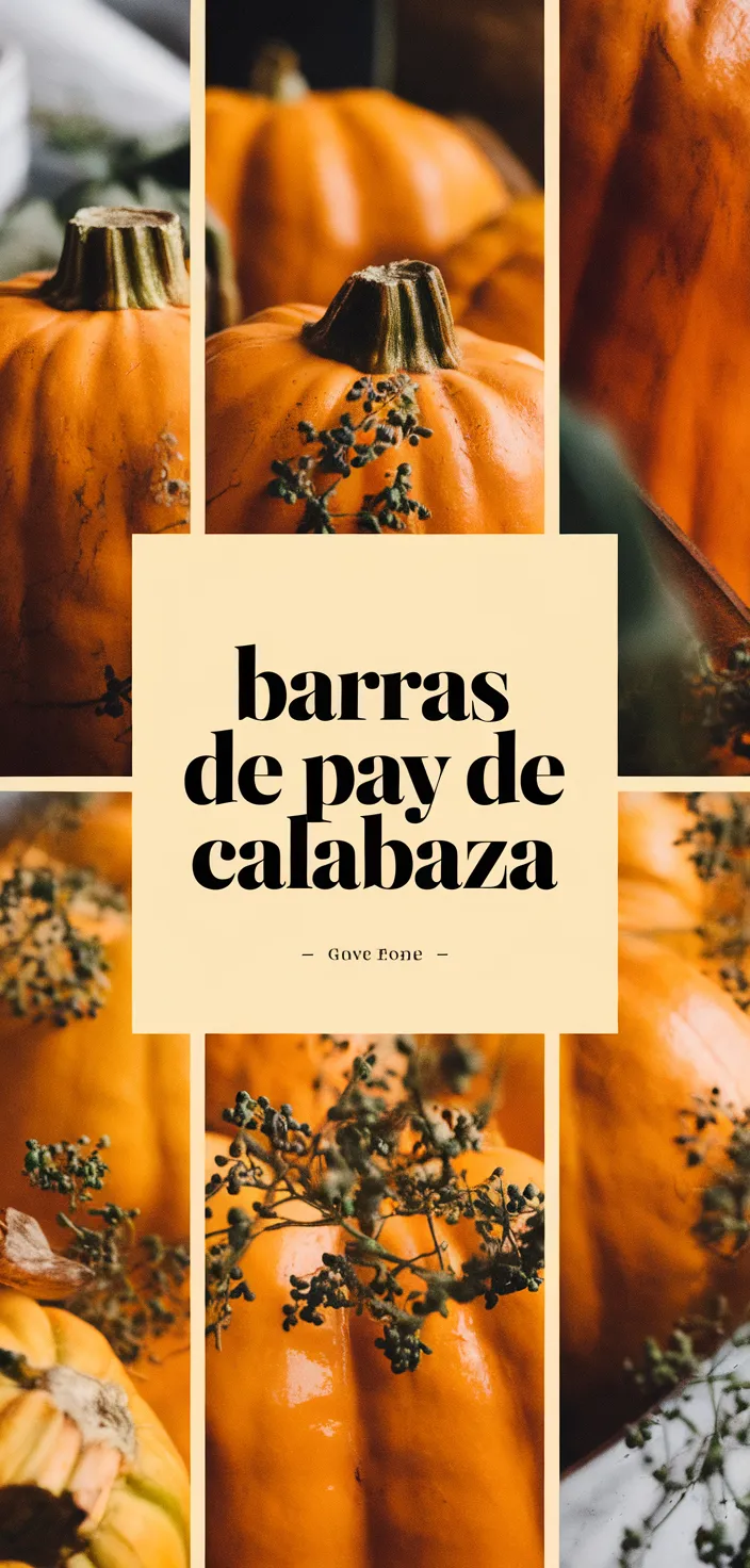 A photo of Barras De Pay De Calabaza Recipe