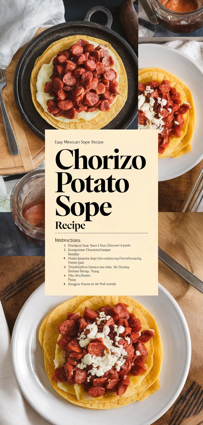 A photo of Easy Mexican Sope Recipe Chorizo Potato