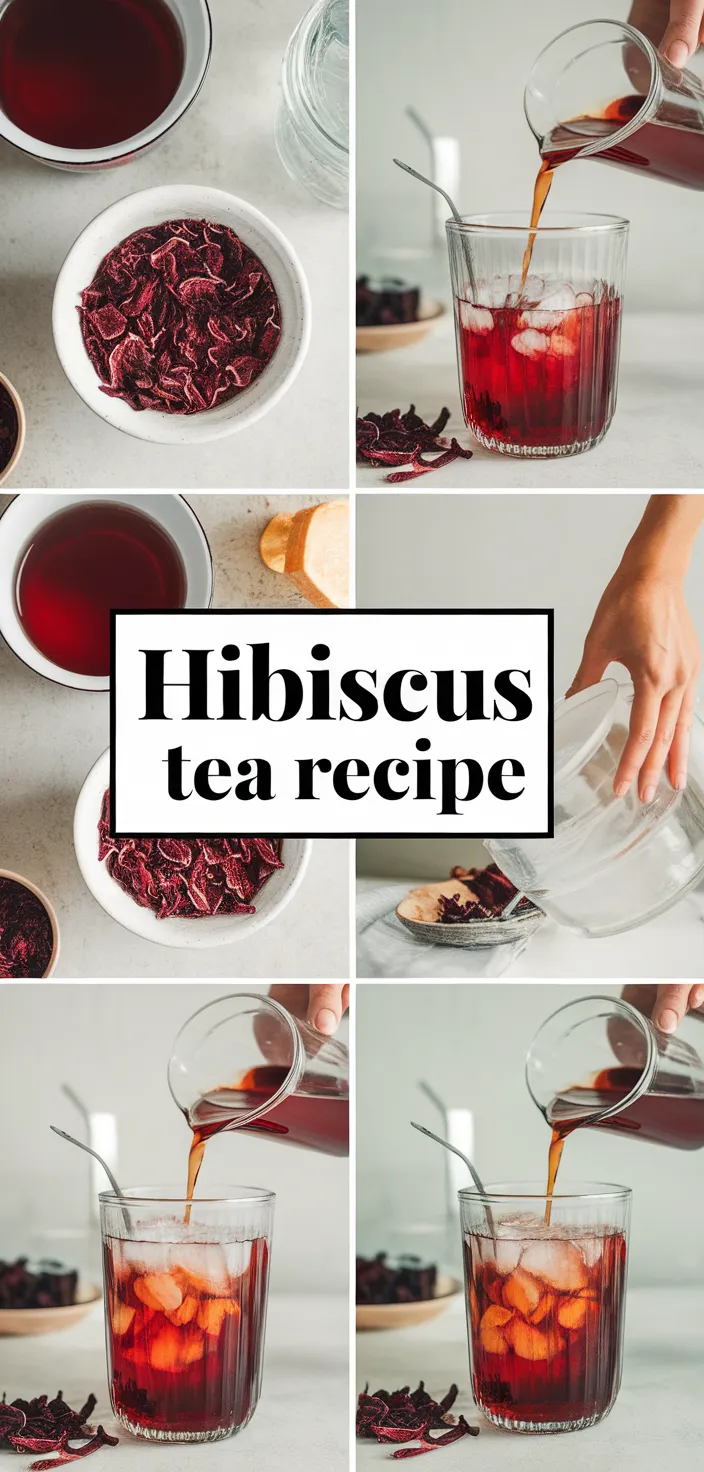 A photo of Hibiscus Tea Recipe Agua De Jamaica