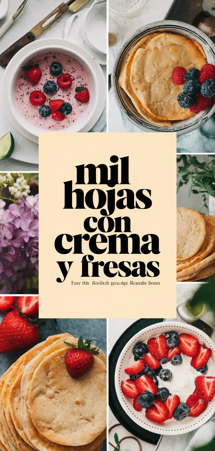 A photo of Mil Hojas Con Crema Y Fresas Un Postre Facil Y Rapido Recipe