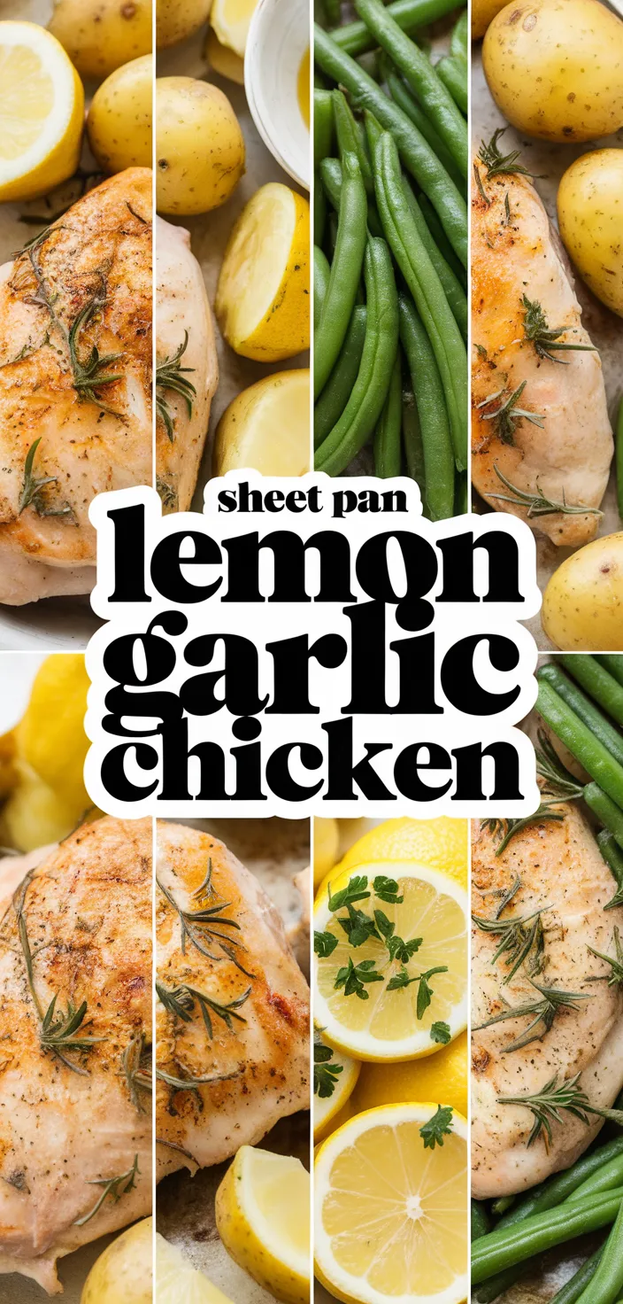 A photo of Sheet Pan Lemon Garlic Chicken Recipe