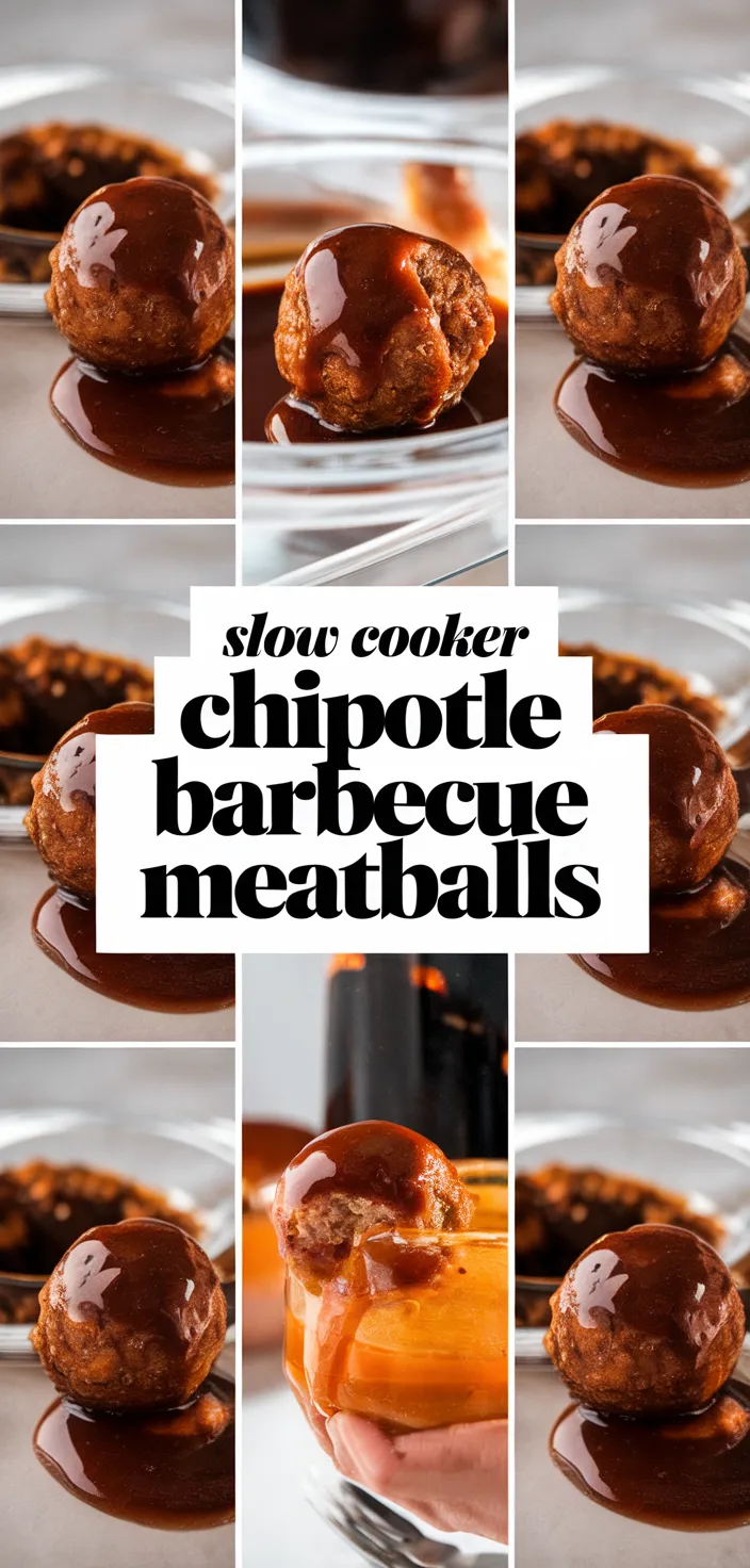 A photo of Slow Cooker Chipotle Barbecue Meatballs Recipe