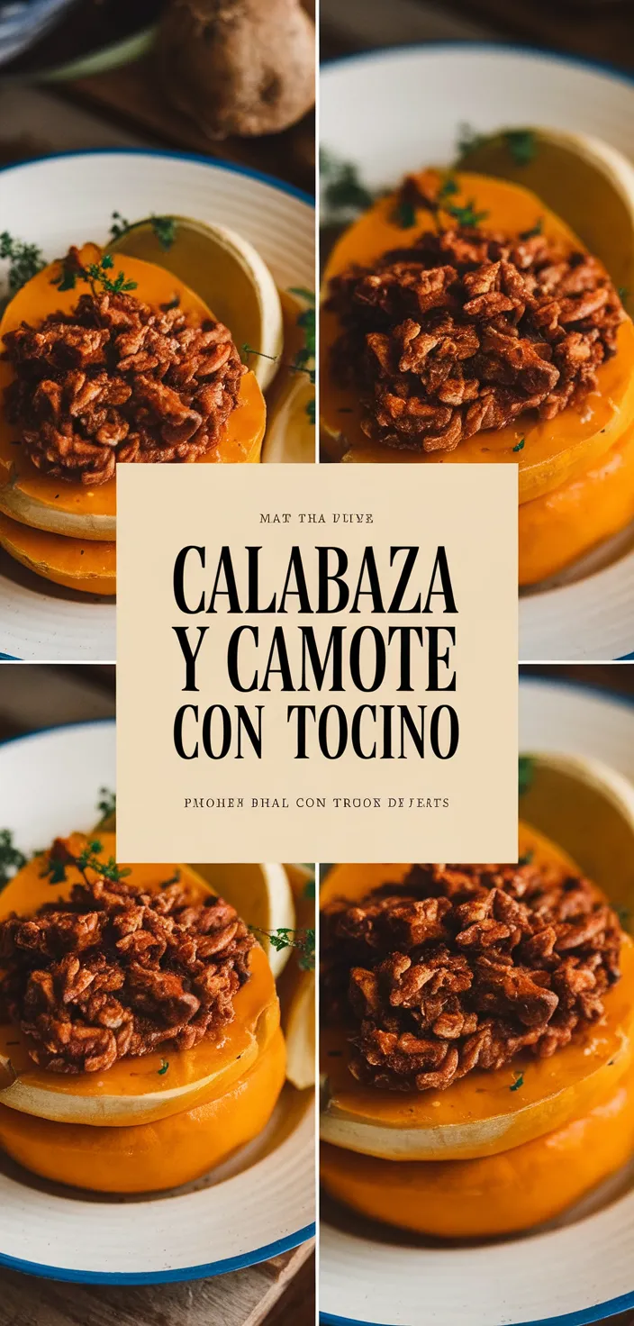 A photo of Sopa De Calabaza Y Camote Con Tocino Recipe