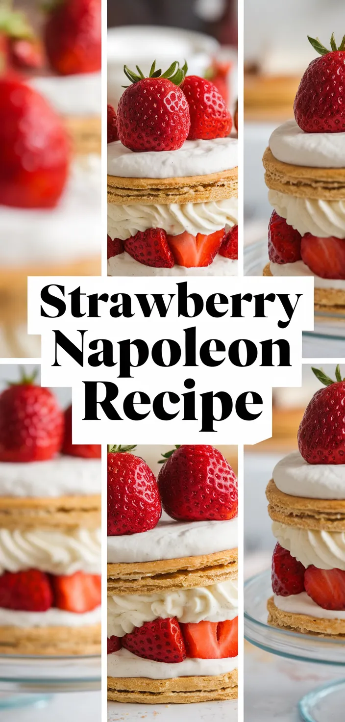 A photo of Strawberry Cream Napoleon Recipe