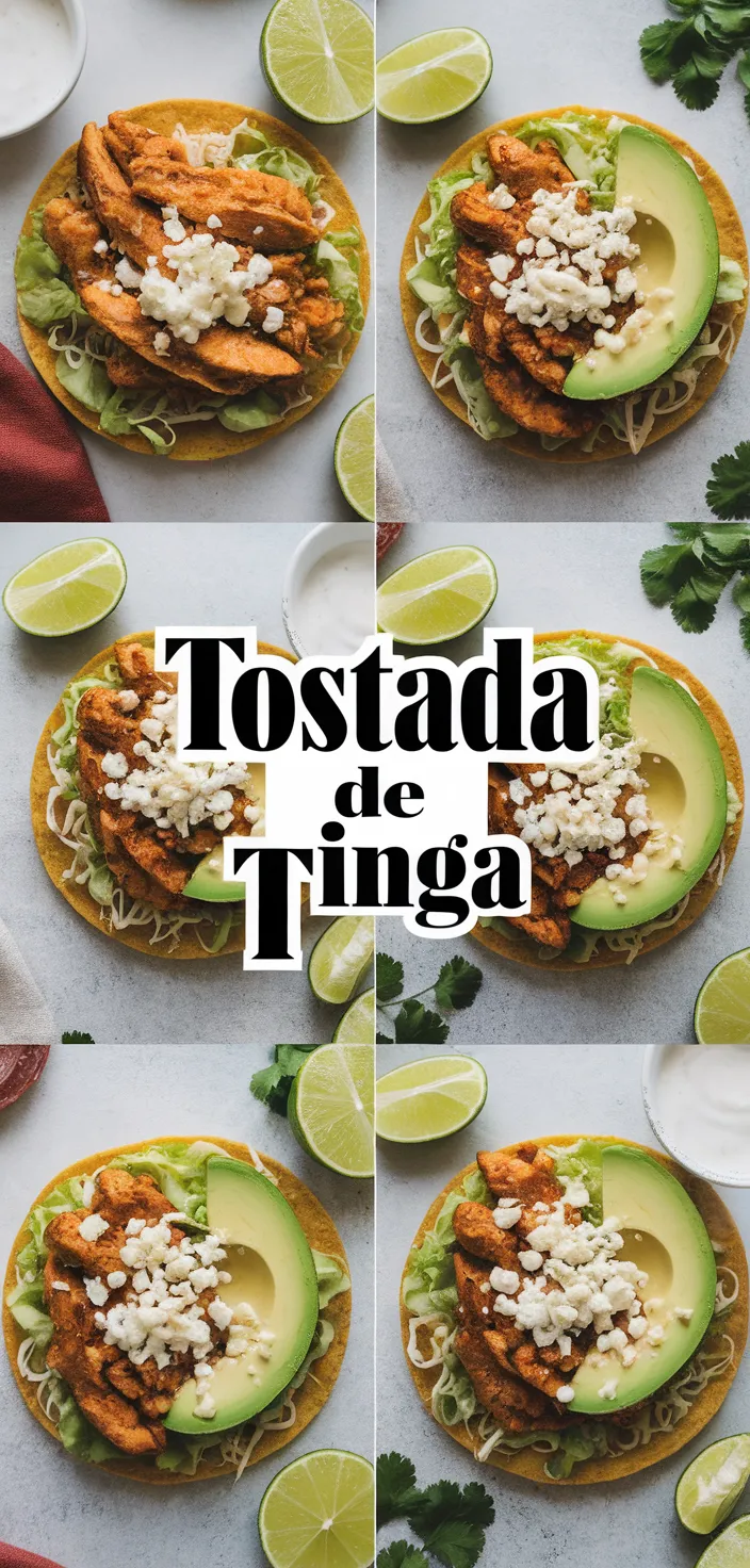 A photo of Tostada De Tinga Recipe