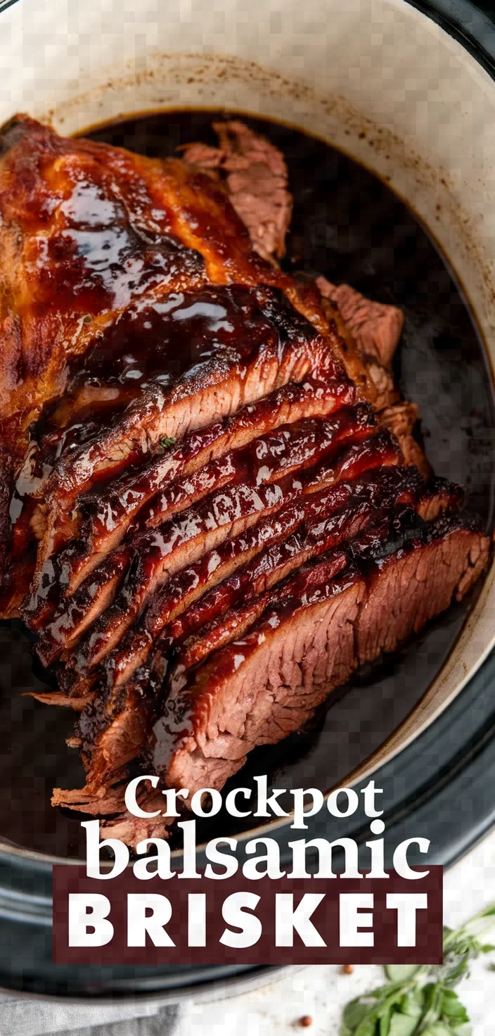 Crockpot Balsamic Brisket Recipe