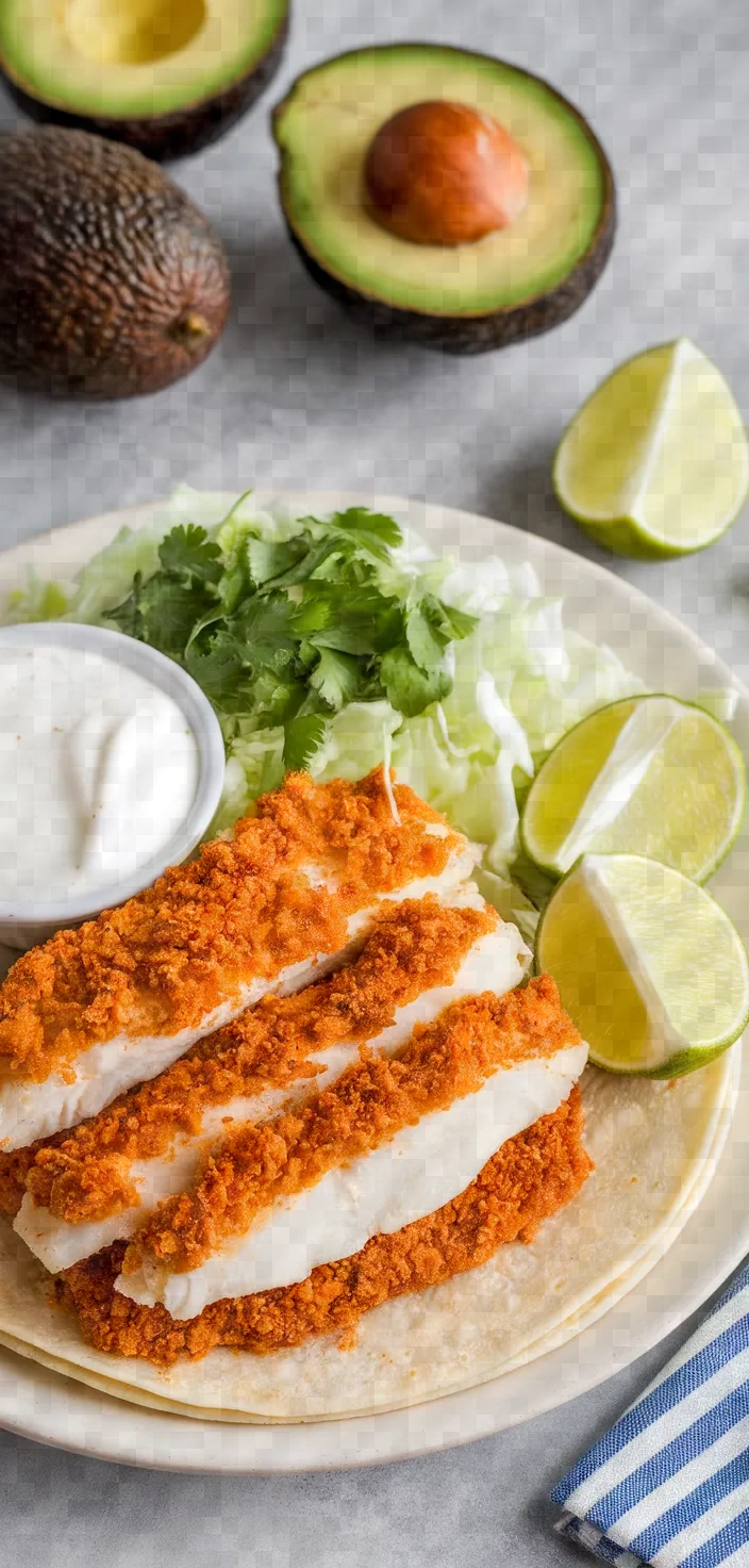 Ingredients photo for Fried Avocado Fish Tacos Chipotle Sauce Recipe