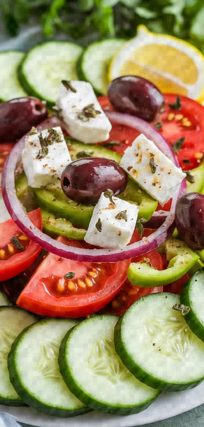 Ingredients photo for Greek Salad With Lemon Vinaigrette Recipe