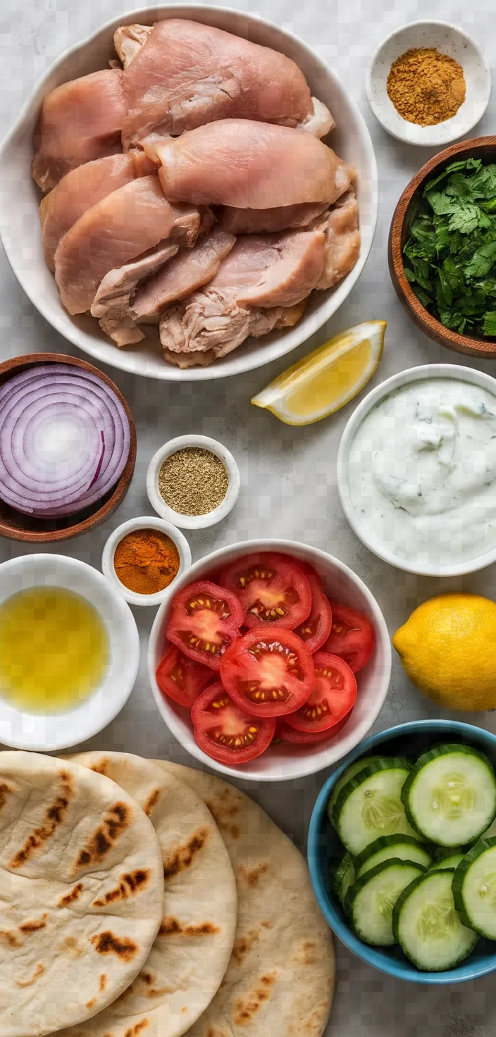 Ingredients photo for Gyros De Pollo Comida Griega Recipe