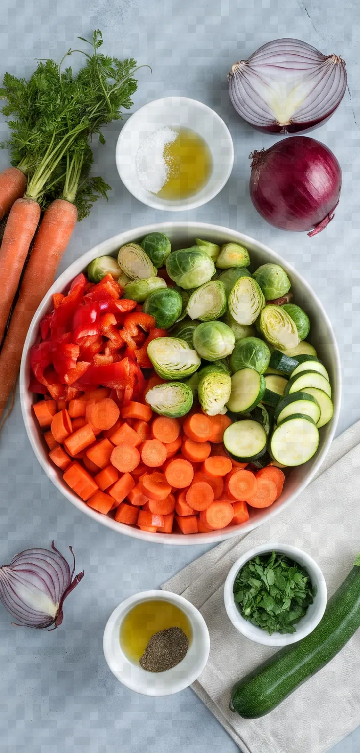 Ingredients photo for Roasted Vegetables With Fresh Herbs Recipe