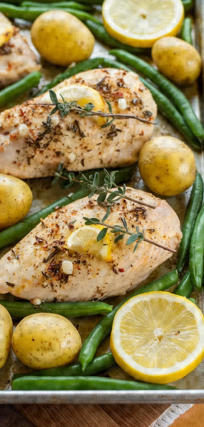 Ingredients photo for Sheet Pan Lemon Garlic Chicken Recipe