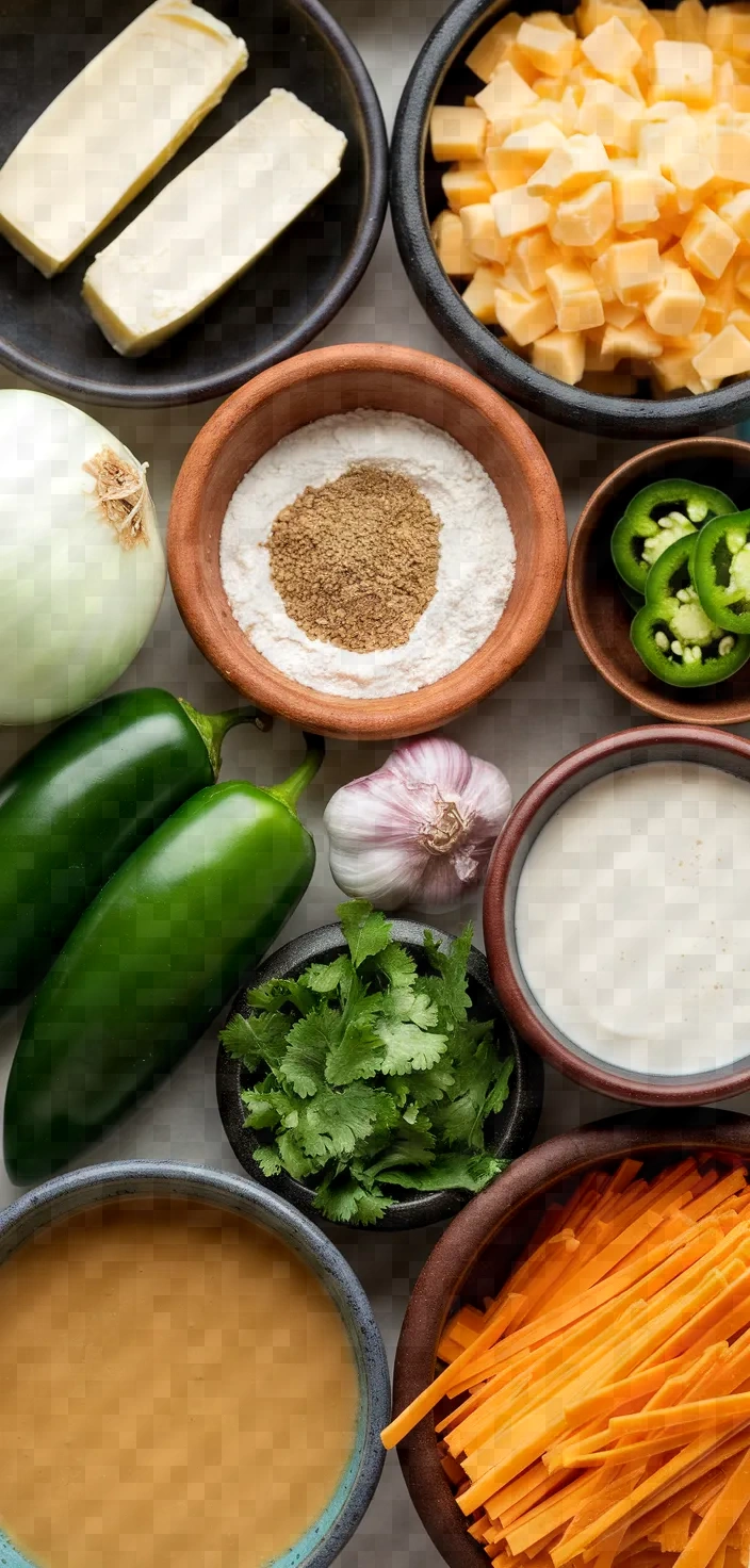 Ingredients photo for Sopa Cremosa De Jalapeno Y Queso Cheddar Recipe