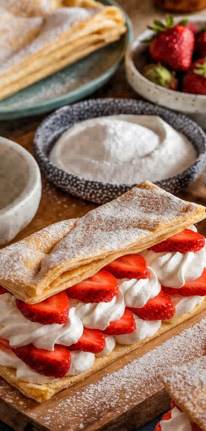 Ingredients photo for Strawberry Cream Napoleon Recipe