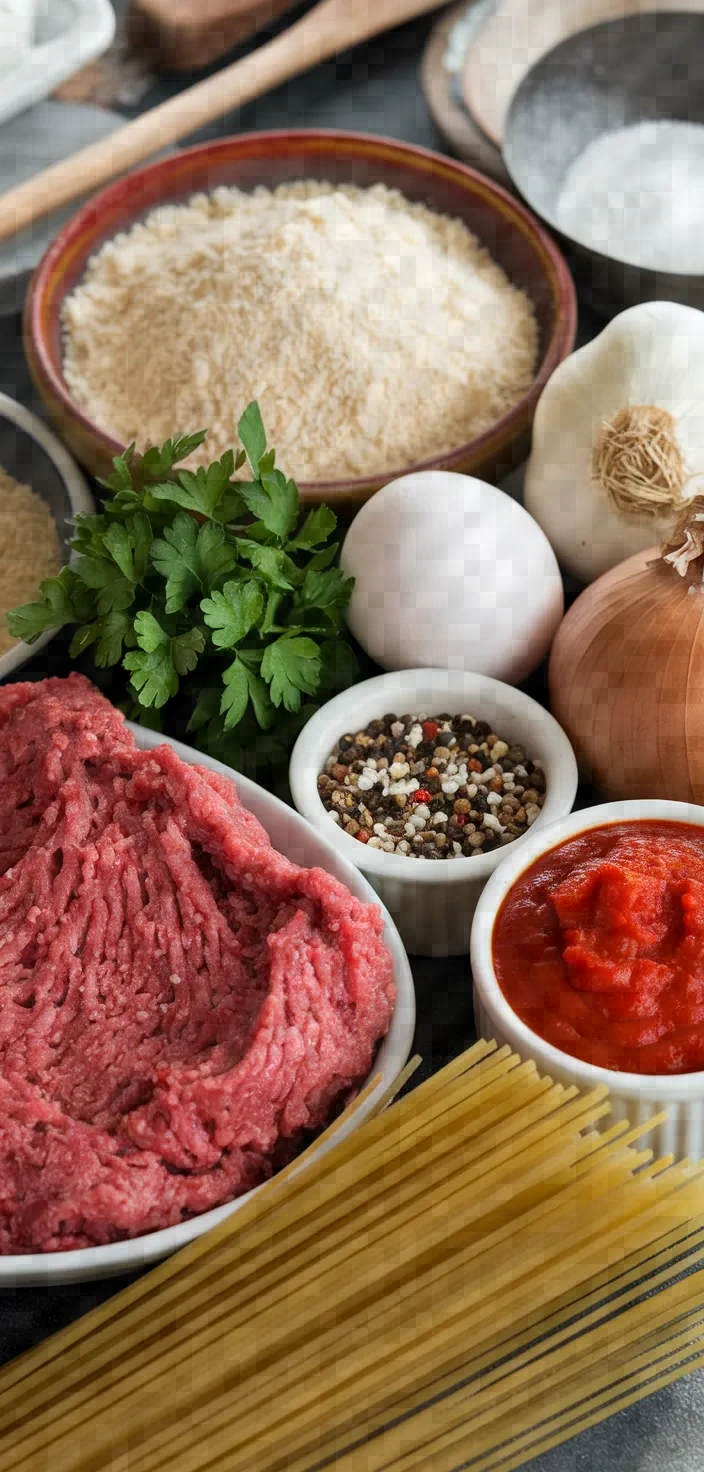 Ingredients photo for The Best Spaghetti And Meatballs Recipe