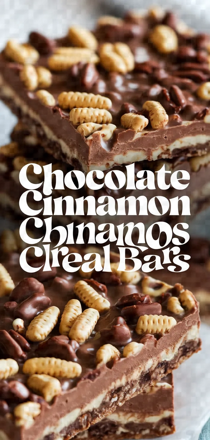 Photo of Two Ingredient Chocolate Cinnamon Cereal Bars Recipe