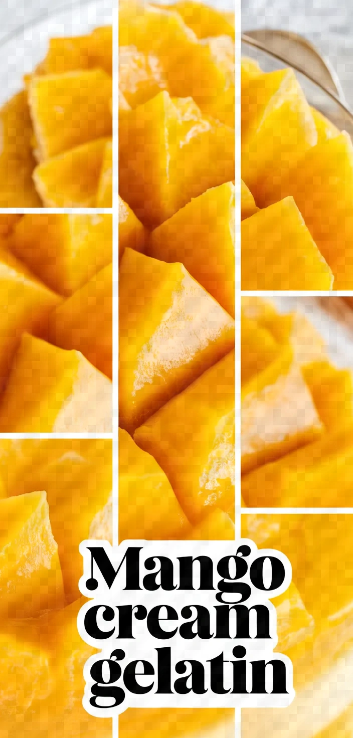 A photo of Creamy Mango Gelatin Gelatina De Mango Recipe