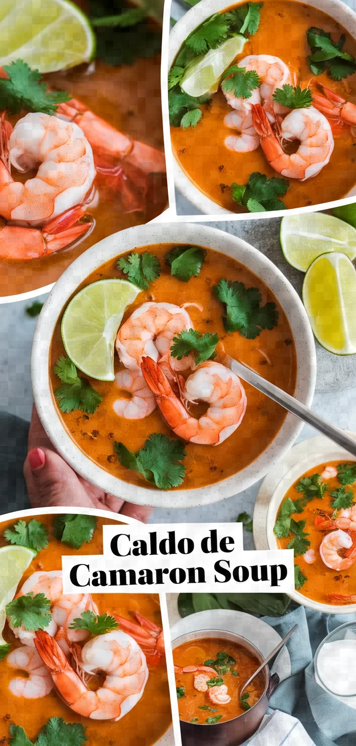 A photo of Mexican Seafood Soup Caldo De Camaron Recipe