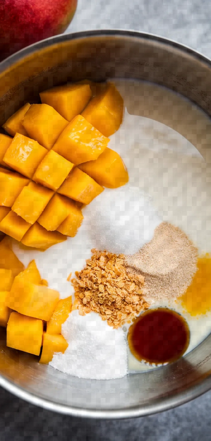 Ingredients photo for Creamy Mango Gelatin Gelatina De Mango Recipe