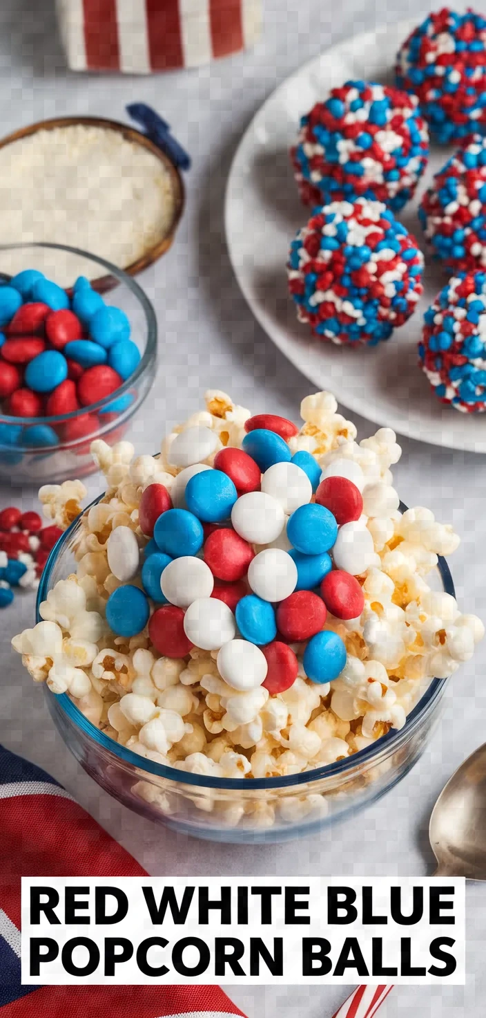 Red White Blue Popcorn Balls Recipe