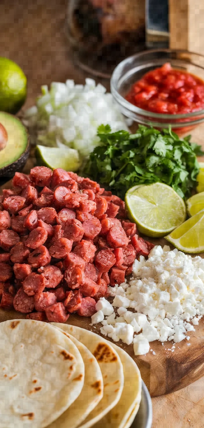 Ingredients photo for Chorizo Tacos Recipe
