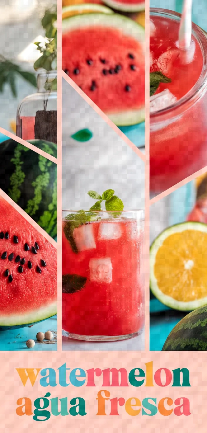 A photo of Mexican Watermelon Water Agua De Sandia Recipe