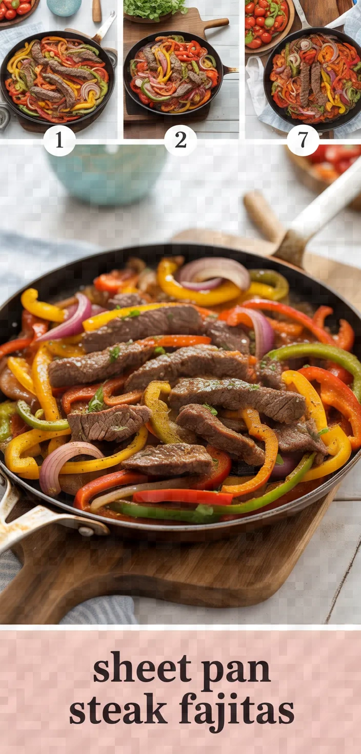 A photo of Sheet Pan Steak Fajitas Recipe