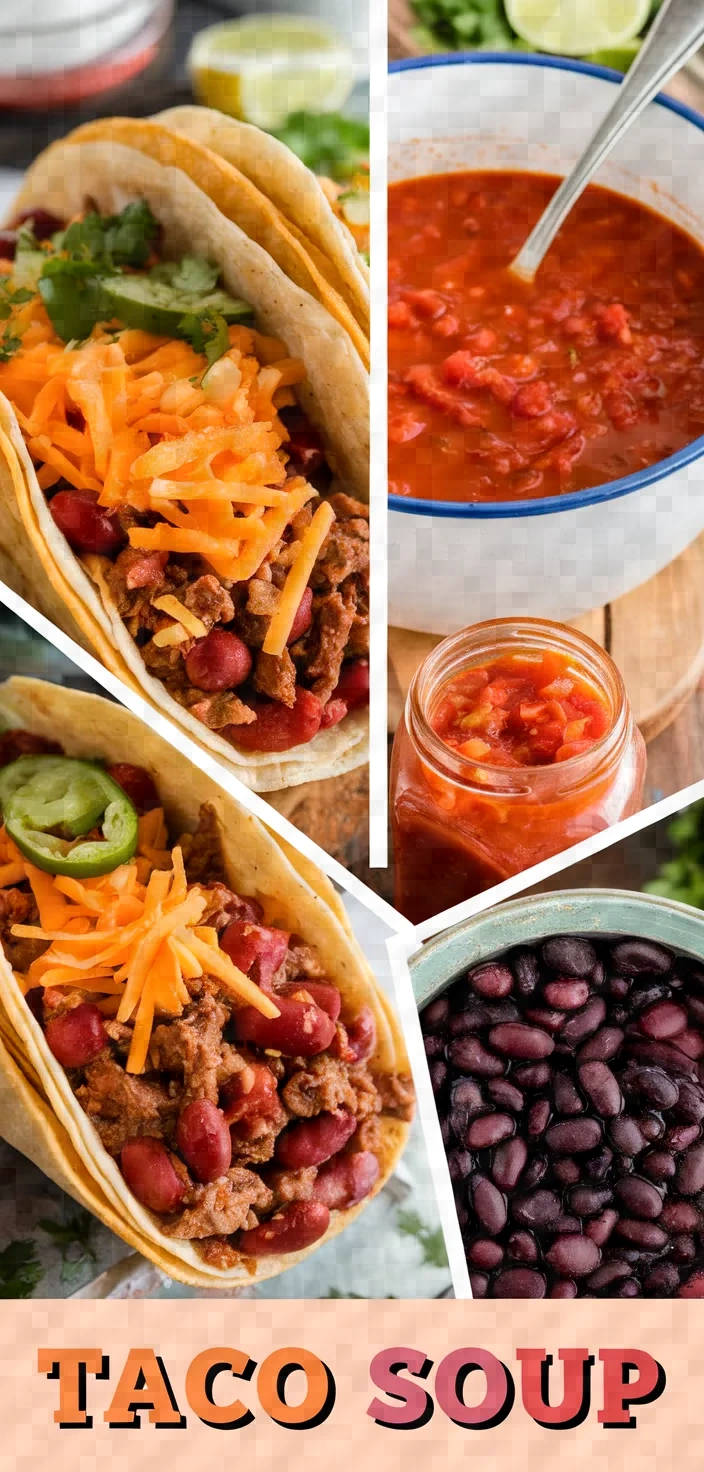 A photo of Slow Cooker Taco Soup Recipe