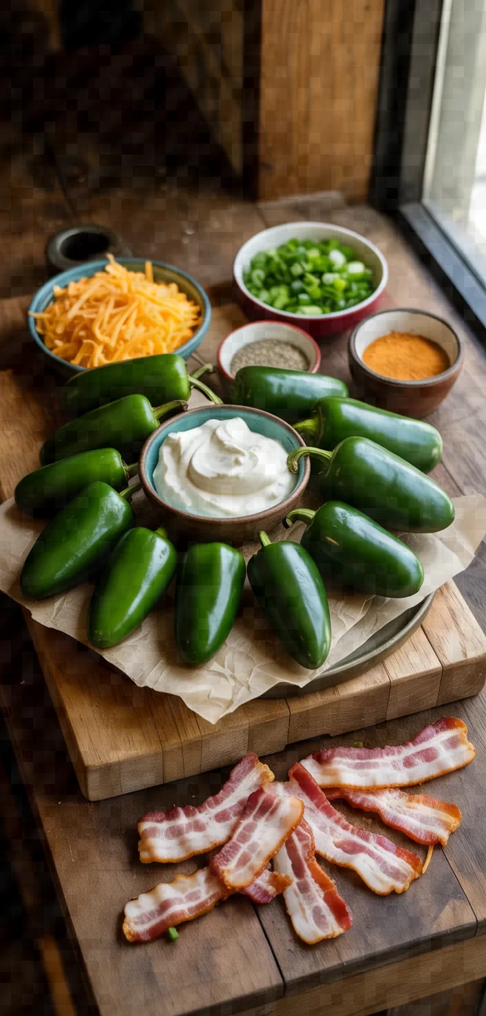 Ingredients photo for Cheesy Jalapeno Poppers Recipe