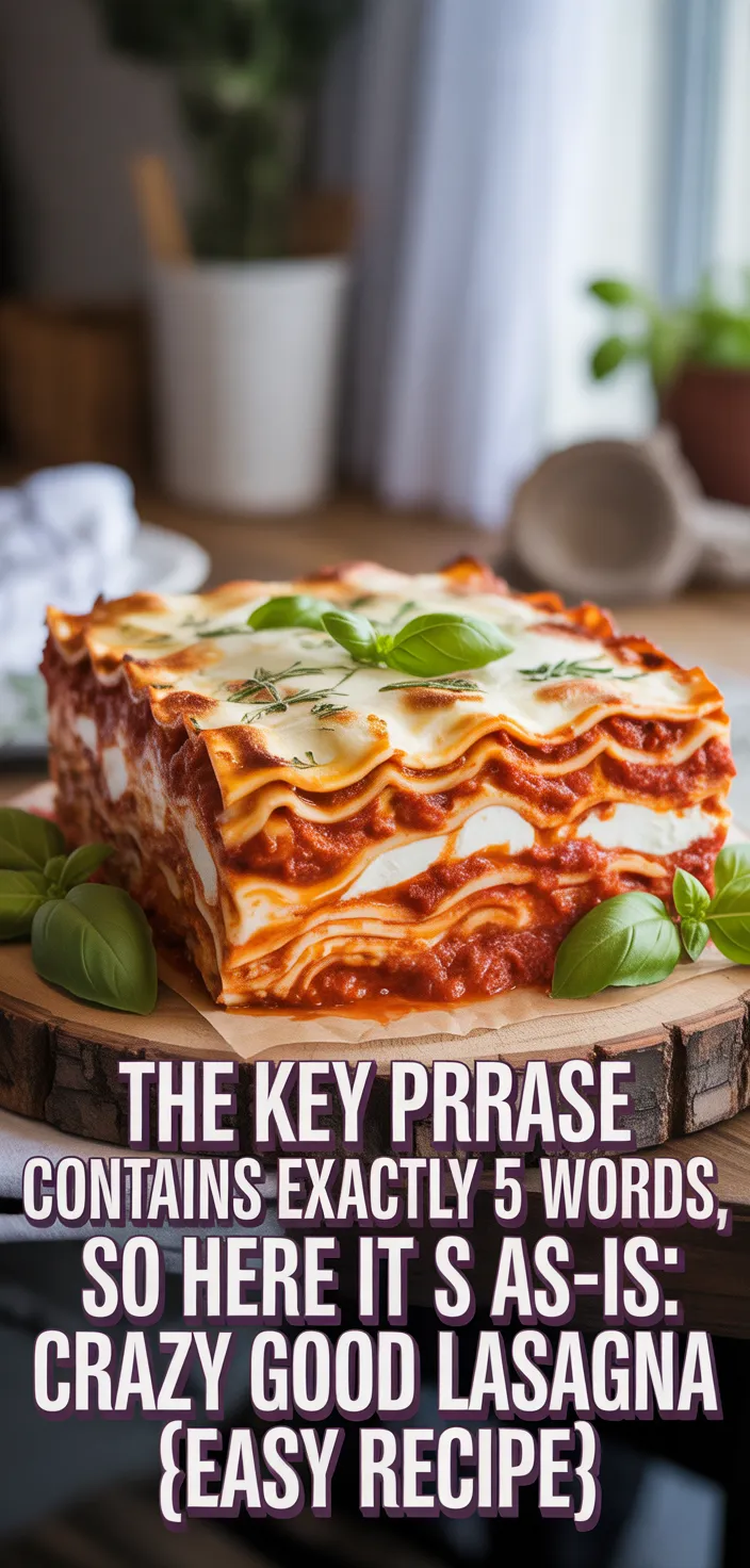 Crazy Good Lasagna {easy Recipe}