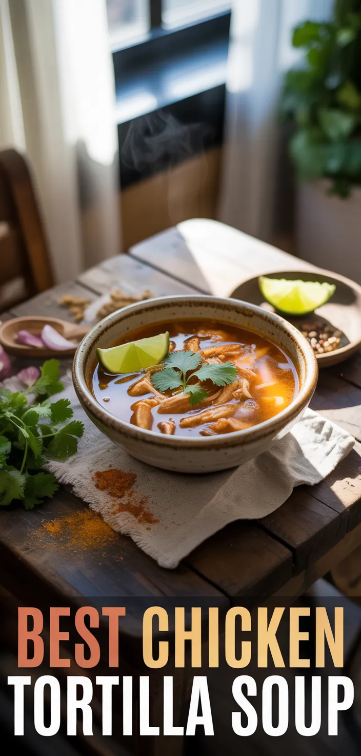 THE BEST CROCK POT CHICKEN TORTILLA SOUP Recipe